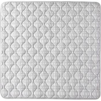 Hakuna Matte gesteppte Krabbeldecke Hygge, grau 127 x 127 cm – extra dicke, rutschfeste Baby Spielmatte