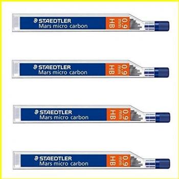 STAEDTLER Lot de 12 Etuis de 12 mines Mars micro carbon 0,9 mm HB