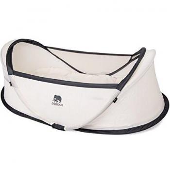 Déran Lit Léger Pliable Crème‑Moustiquaire