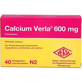 Calcium Verla 600 mg Filmtabletten 40 Stück