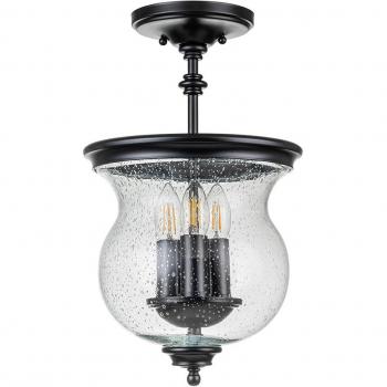 FEISS 3-Light Black Ceiling Lantern