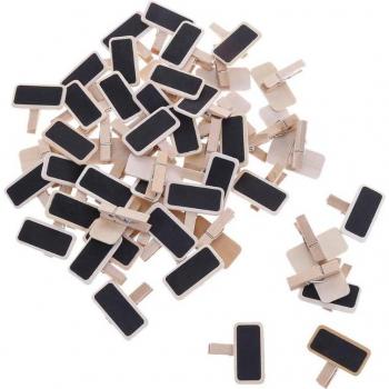 50pcs Mini Blackboard Clip Holders for DIY Projects