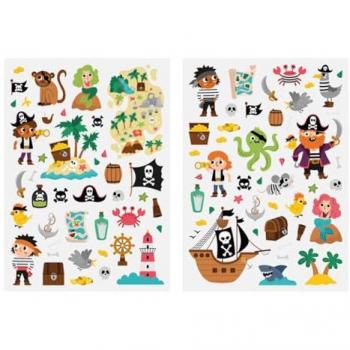 Pirates en couleur : Ensemble de gommettes 86 pièces