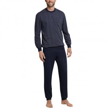 Donkerblauwe Schiesser Heren Pyjama XXL – R-Hals