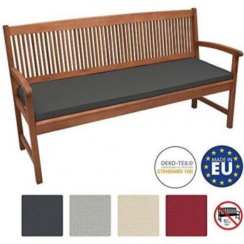 Cuscino Acolchado per Panchine da Giardino 100x48x5 cm Grigio Grafite