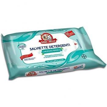Sano E Bello Salviette Detergenti Animali Muschio Bianco 50 Pezzi