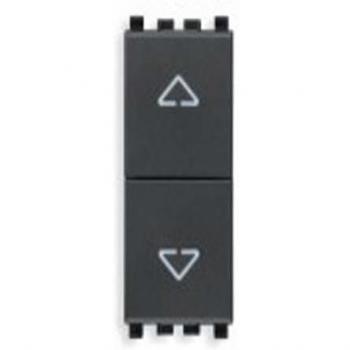 Bouton Double Interlock No+No 10A Gris