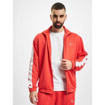 Karl Kani Giacca a Strisce Rosso-Arancioni con Accenti Bianchi