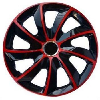Nouveau set NRM Stig Extra : enjoliveurs 16 rouges & noirs (4 pièces)