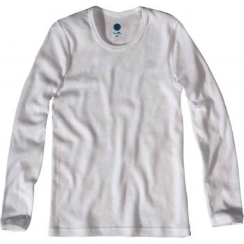 SANETTA Kinderlangarmshirt Casual Cotton Weiß – 1/1 Arm, Größe 116, Unisex