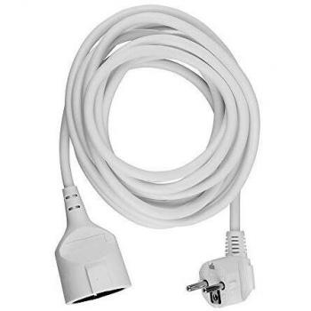 Cable Schuko 10 m con Enchufe Blanco