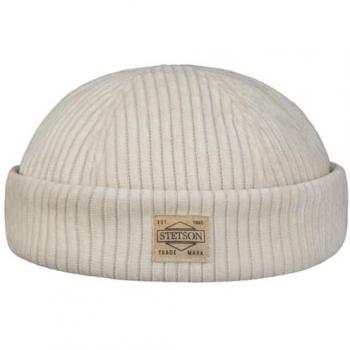 Cream White Jersey Cord Docker Hat