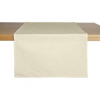 Camino de mesa rectangular Biella en color champán 40x130 cm