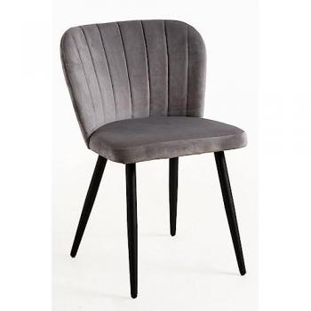 Silla Luk Gris Terciopelo