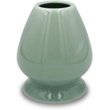 Kusenaoshi Matcha‑Besenhalter in eleganter, glatten Keramik