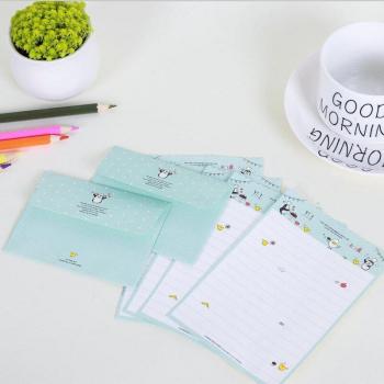Love Flower Writing Paper and Envelopes for School Supplies