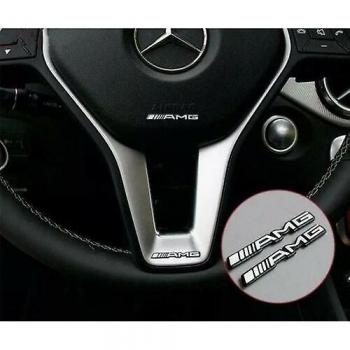 Accesorio de Coche 2X: Volante Mercedes AMG con Pegatina