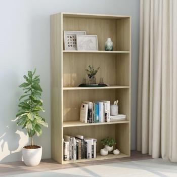 Libreria Moderna 4 Ripiani Rovere Sonoma 80x30x151,5 cm