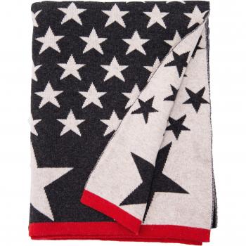 Strickplaid T‑Wooly Stars – Tom Tailor 564059 – 130 × 180 cm, anthrazit