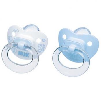 Nuk Baby Blue Chupete Tetina Silicona Sin Anilla 2Uds