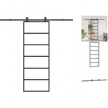 VivaXL Porta Scorrevole 76 x 205 cm (vetro ESG, alluminio)