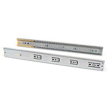 Kugelführungs-Schiene Set von Emuca für vollversturzbare Schubladen, sanftes Schließen, Höhe 45 mm, Länge 350 mm, verzinkter Stahl
