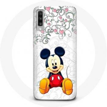 Mickey Mouse Hearts Floral Design Case for Samsung Galaxy A70
