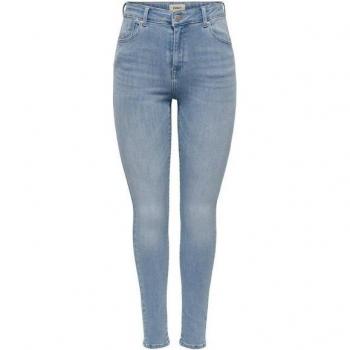 Only Power Jean Skinny Sculptant à Taille Mi-Haute Bleu Clair Délavé M L34