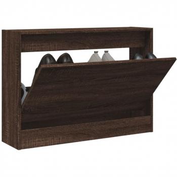 VidaXL Schuhschrank Schuhschrank Braun Eichen-Optik 80x21x57 cm Spanplatte