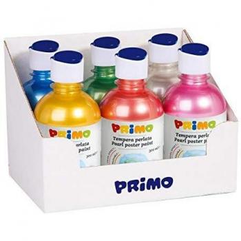 Tempera perlata in bottiglia Primo 300 ml conf. da 6 colori assortiti 234TP6ASS