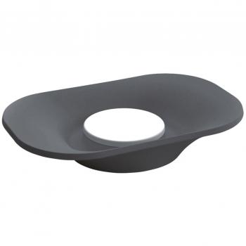 Porte-savon moderne en silicone anthracite