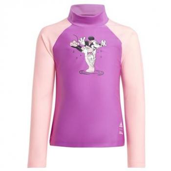 Rashguard de Manga Larga Adidas x Disney Minnie y Daisy para Niño Morado