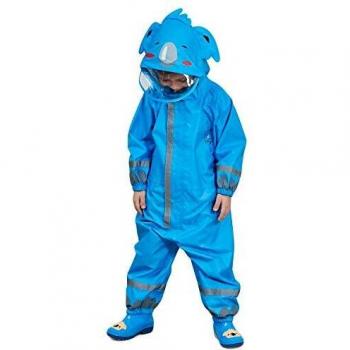 Wasserdichte Kinderjacke – 100% Atmungsaktiv, ohne Geruch (Blau L)
