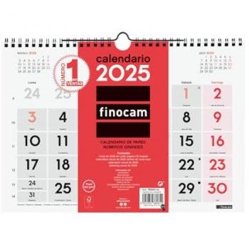 Calendario pared 2025 números grandes M 30x21