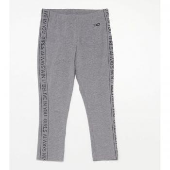 Leggings Grigio per Fitness Ragazza Taglia 14