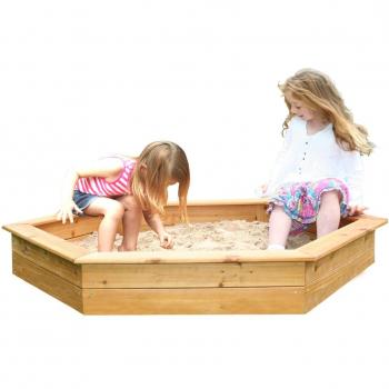 1.5M Hexagonal Wooden Sandpit