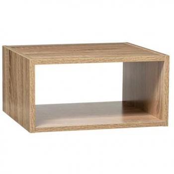 Meuble Étagère Rectangulaire Effet Chêne Naturel H 17 Cm