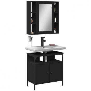 VidaXL 2-Piece Bathroom Furniture in Black