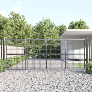 VidaXL Gartentor Anthrazit 350x175 cm aus verzinktem Stahlgewebe