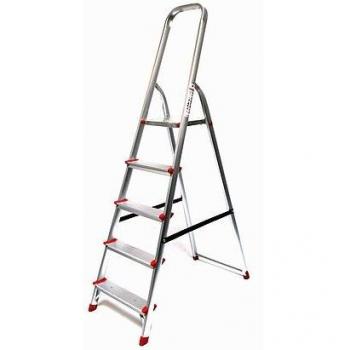 SZ METALL Stehleiter, Aluminium, 2,61 m, 3-stufig