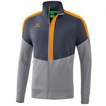 Men's Erima Worker Squad Jacket in Slate Grey, Monument Grey, and New Orange, Size XL