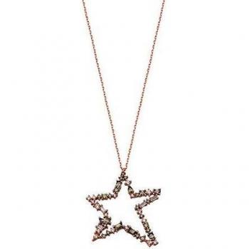 XS1993R XENOX Sternen‑Kette – Damen – 45 cm, 925‑Sterling Silber