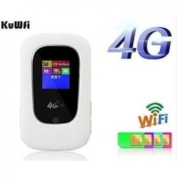 Módem Wi‑Fi KuWiFi 4 G con chip 100 Mbps y soporte SIM