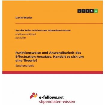Funktionsweise und Anwendbarkeit des Effectuation-Ansatzes. Handelt es sich um eine Theorie?