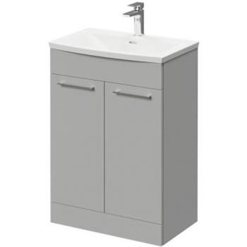Napoli Vanity Unit 600mm with Curved Basin and Chrome Handles