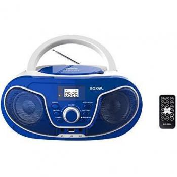 Roxel RCD-S70BT Portable Boombox with 3.5mm AUX Input (Blue)