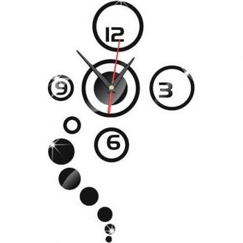 Modern 3D LED Wall Clock with Auto Backlight and Alarm Function