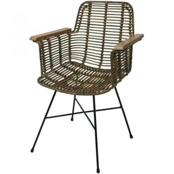 Chaise Kubu en bois et métal