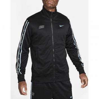 Nike Herren Sportswear Repeat Trackjacke Schwarz / Baltic Blau
