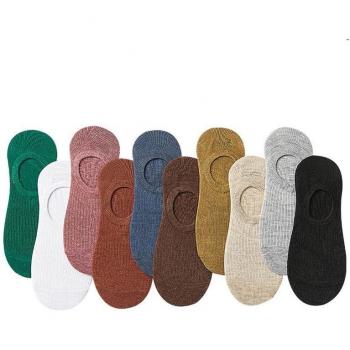 3 Pairs Women's Summer Silicone Boat Socks